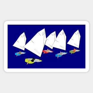 Optimist Sailing Dingy - Cat Race Magnet